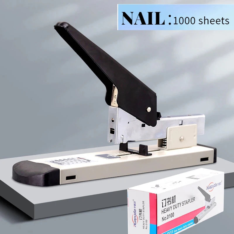 Large Capacity Paper Binding Stapler With Nails Heavy Duty Stapler Bookbinding Stapling Staples Hand Operated Stapler 100 Sheets