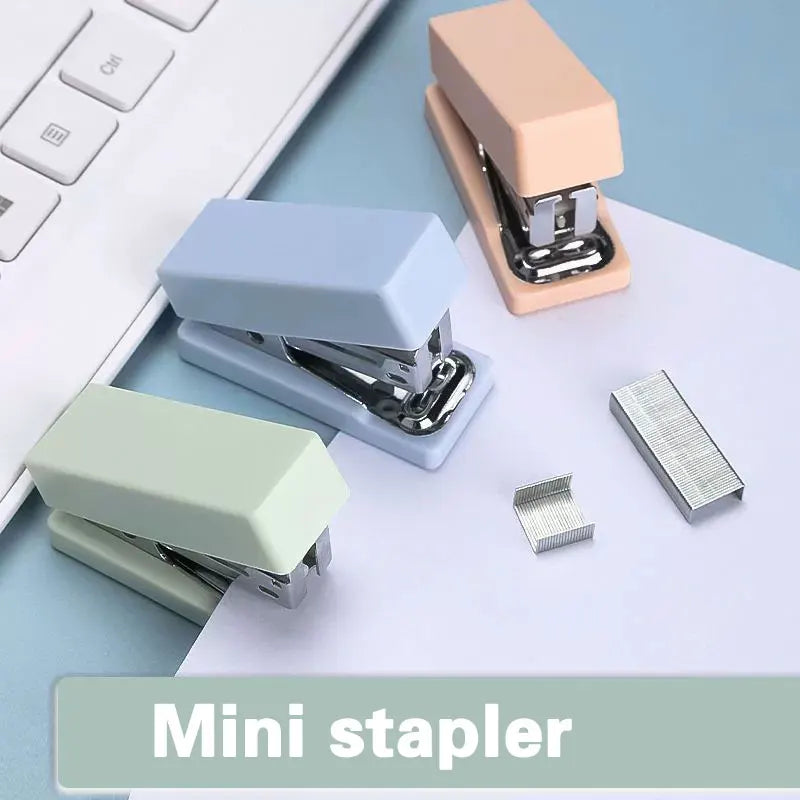 Mini Desktop Stapler Set,Small Cute Stapler for Office and School Supplies