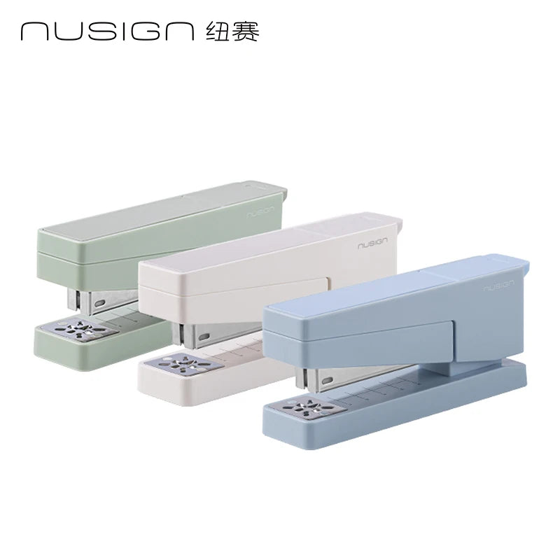 NUSIGN Multi-Functional Rotary Stapler Stylish Desk Accessory High Aesthetic Value Office Stationery for Students Book Studs